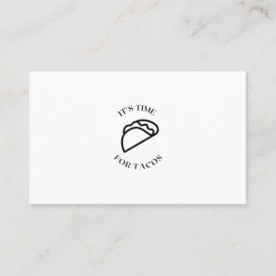 Tacos Mexican fast food time Business Card