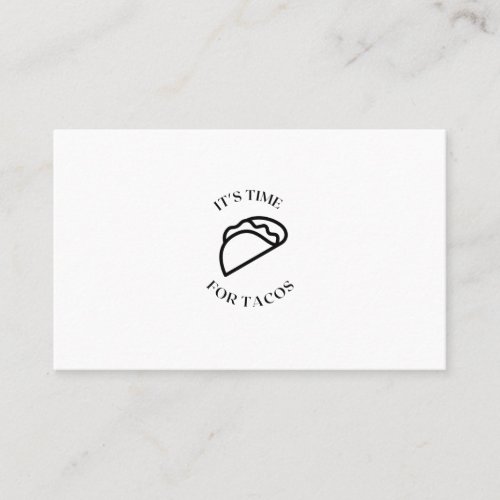 Tacos Mexican fast food time Business Card