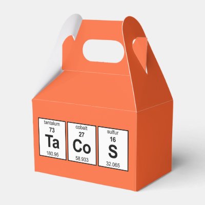 TaCoS Periodic Table Favor Boxes