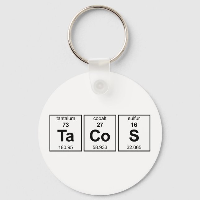 TaCoS Periodic Table Keychain (Front)