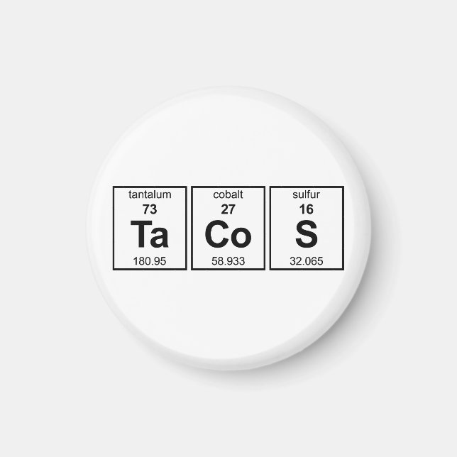 TaCoS Periodic Table Magnet (Front)