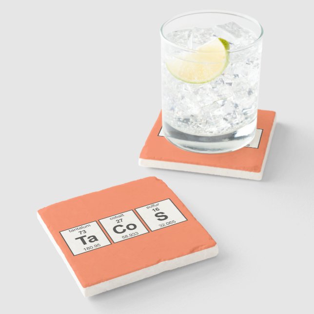 TaCoS Periodic Table Stone Coaster (Side)