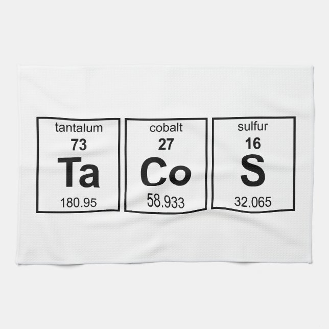 TaCoS Periodic Table Towel (Horizontal)