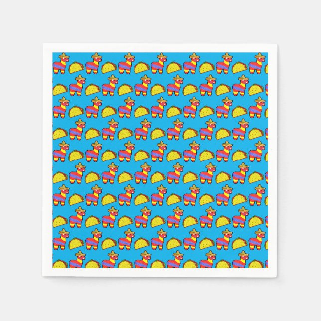 Tacos + Pinatas Napkins (Front)