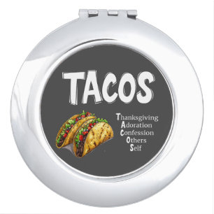 TACOS Prayer Compact Mirror