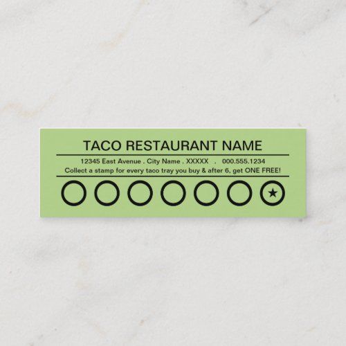 tacos rapidos punch card