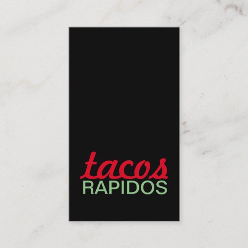 tacos rapidos punch card