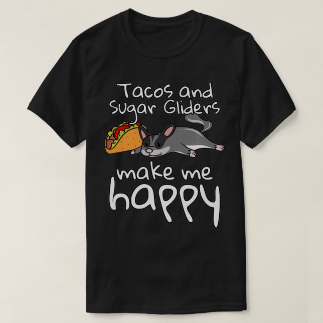 Tacos Sugar Glider Pet Premium  T-Shirt (Design Front)