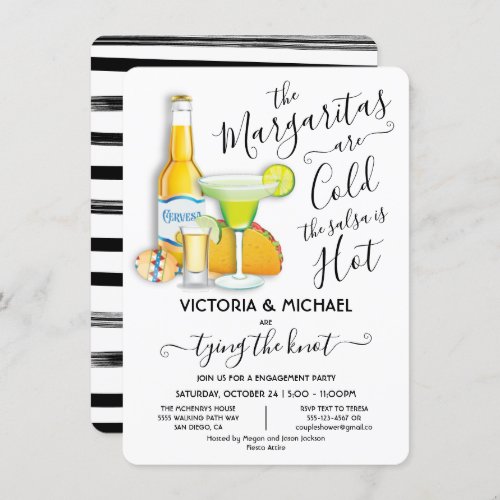Tacos Tequila & Beer Engagement Party Fiesta Invitation