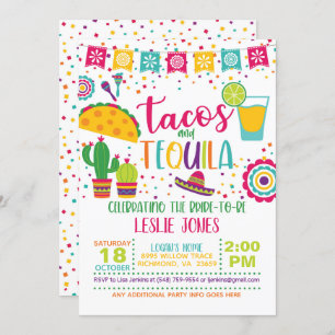 Tacos & Tequila Bridal Shower Invitation - Wh