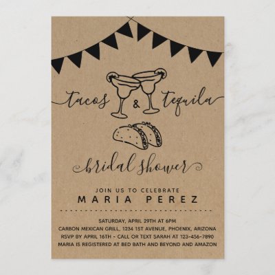 Tacos & Tequila Couples' Bridal Shower Invitation