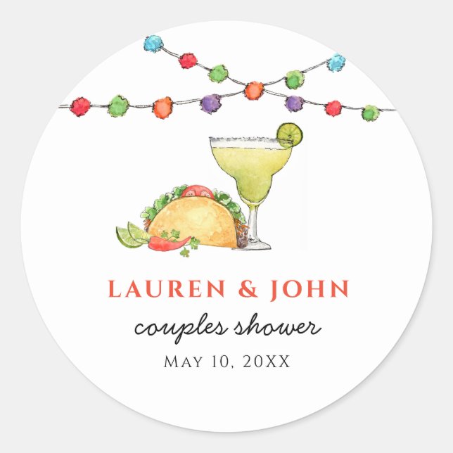 Tacos & Tequila Fiesta  Couples shower seal (Front)