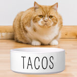 Tacos Tequila Funny Dog Cat Pet Lover Gifts Food<br><div class="desc">Tacos Tequila Funny Dog Cat Pet Lover Gifts Food Bowl</div>