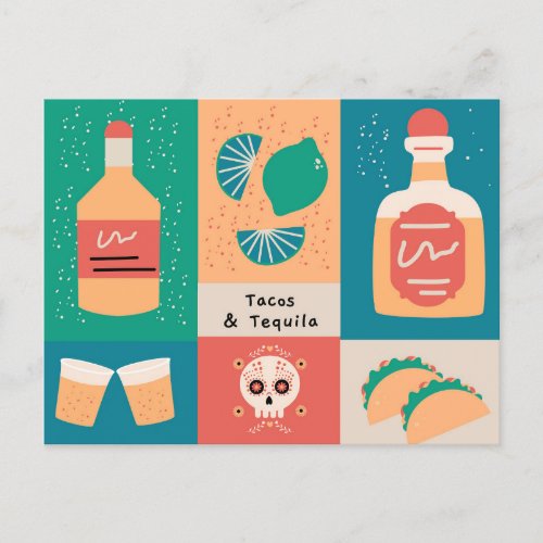 Tacos  Tequila Postcard