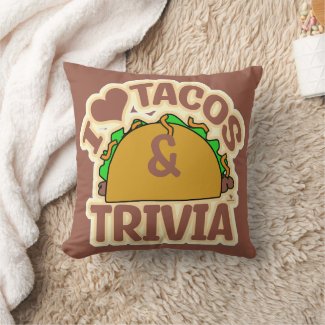 Tacos Trivia Funny Gamer Food Toon Logo