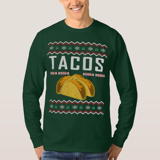 Tacos Ugly Christmas Sweater (Front)