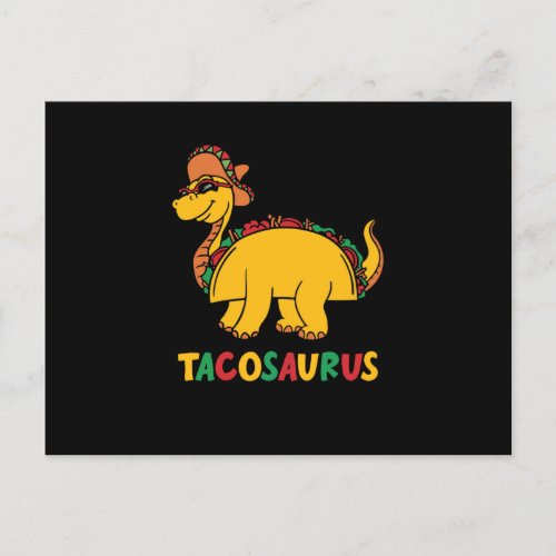 Tacosaurus Cinco de Mayo Funny Taco Dinosaur Invitation Postcard