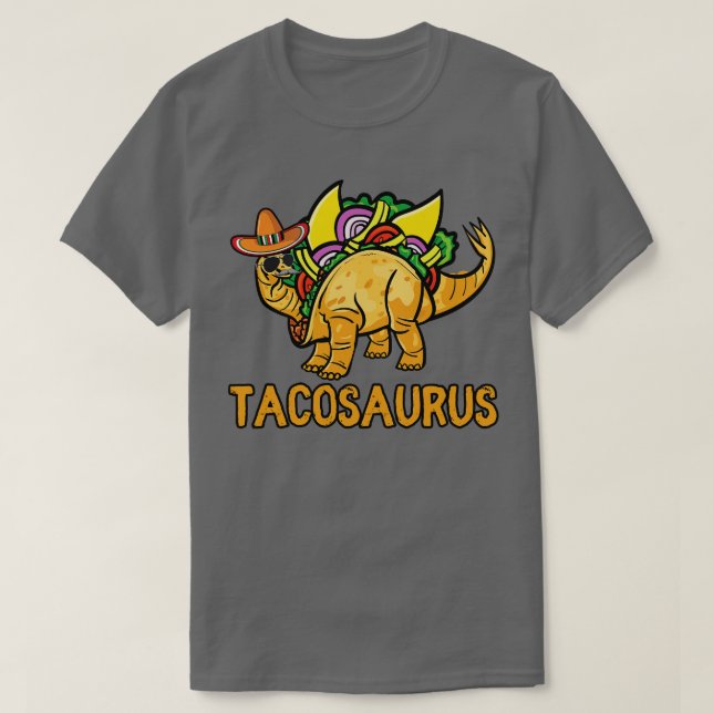 Tacosaurus Cinco de Mayo Funny Taco Dinosaur  T-Shirt (Design Front)