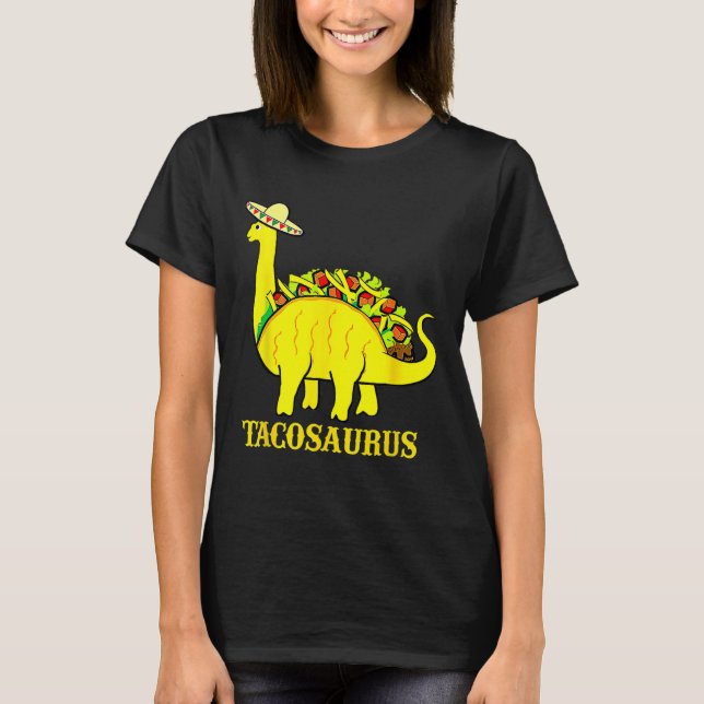 Tacosaurus Cinco De Mayo Shirt Funny Taco Dinosaur (Front)