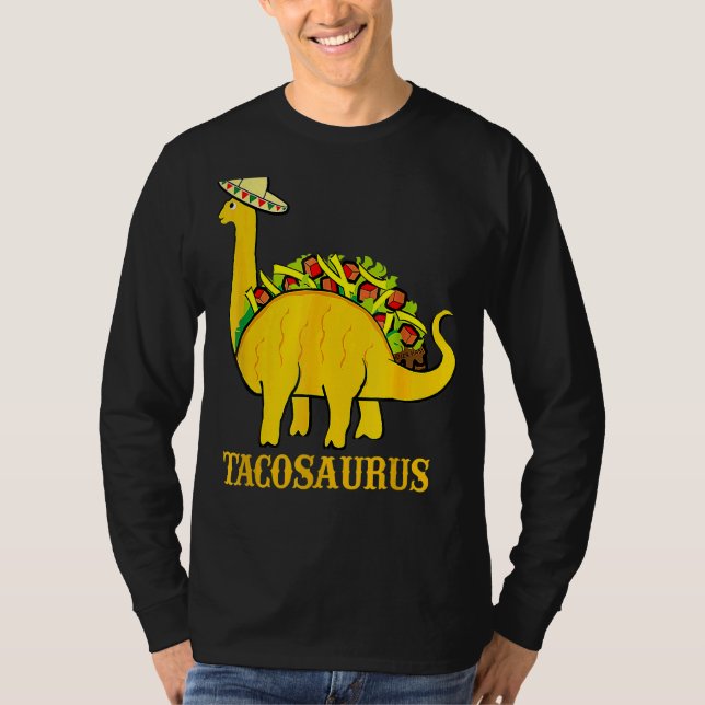 Tacosaurus Cinco De Mayo   Taco Dinosaur T-Shirt (Front)