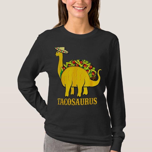 Tacosaurus Cinco De Mayo   Taco Dinosaur T-Shirt (Front)
