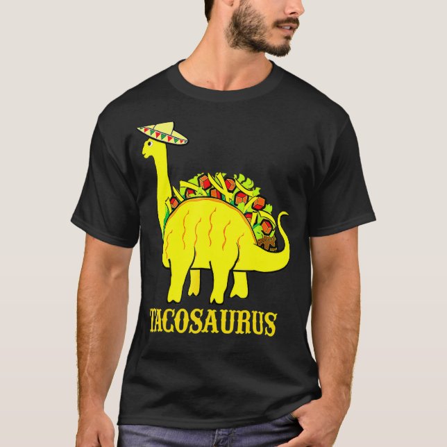Tacosaurus Cinco De Mayo   Taco Dinosaur Tee (Front)