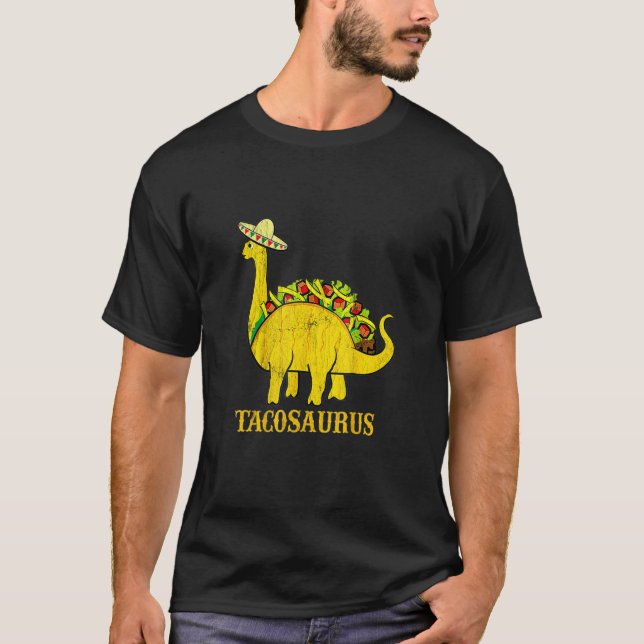 Tacosaurus Cinco De Mayo Tees Funny Taco (Front)