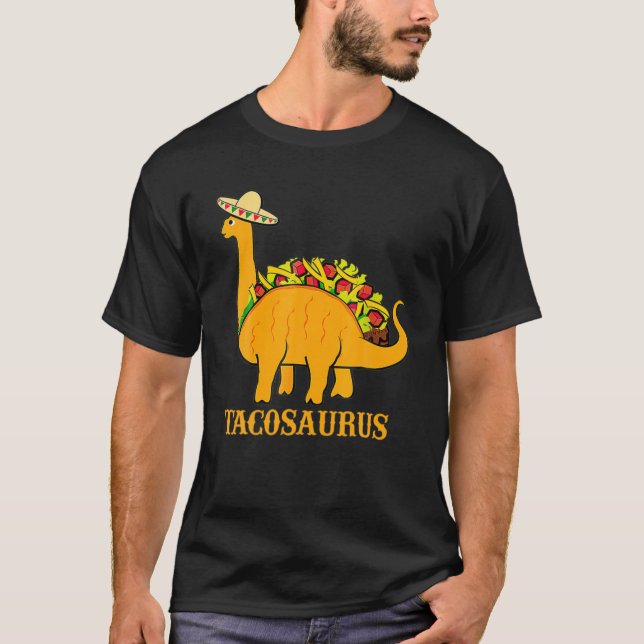 Tacosaurus Five De May Funny Taco Dinosaur Gifts T-Shirt (Front)