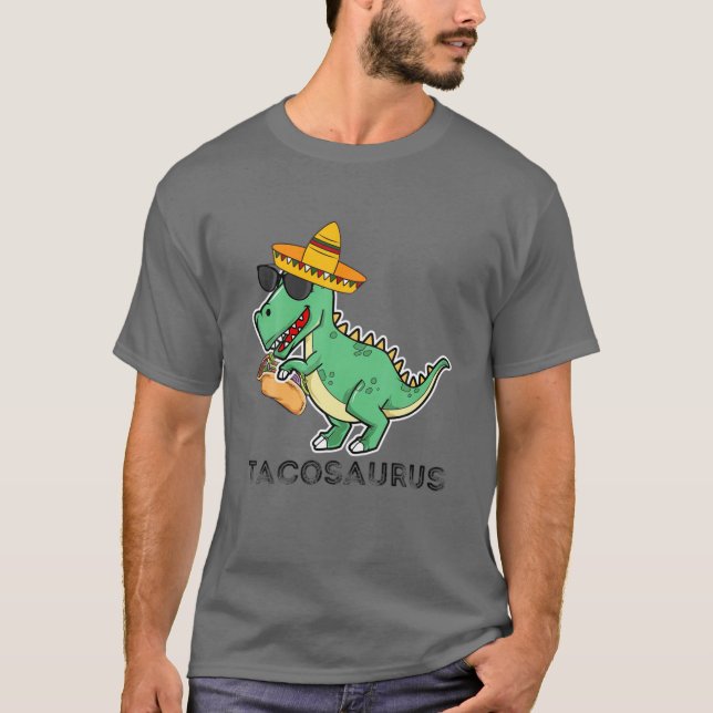 Tacosaurus Rex Dinosaur Taco Kids Cinco De Mayo Pa T-Shirt (Front)