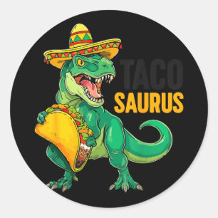 Tacosaurus taco dino funny cinco mayo toddler boy classic round sticker