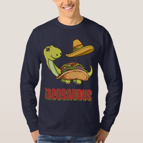 Tacosaurus Taco Dinosaur Cinco De Mayo Men LS T_Shirt