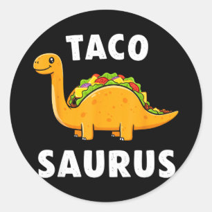 Tacosaurus taco dinosaur t rex funny cinco de mayo classic round sticker