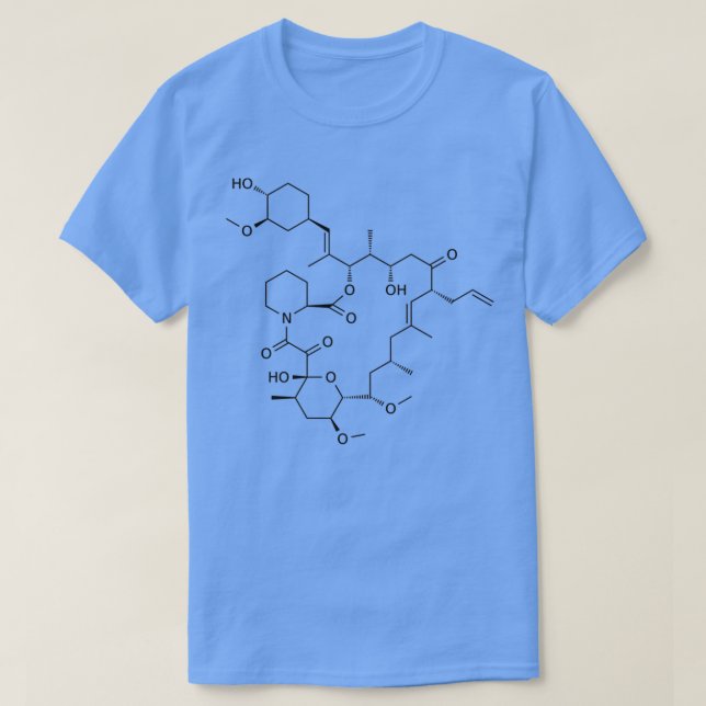 Tacrolimus Chemical Structure T-Shirt (Design Front)