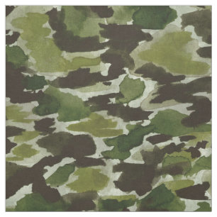 TACTICAL AF Army Green Camo Watercolor Fabric