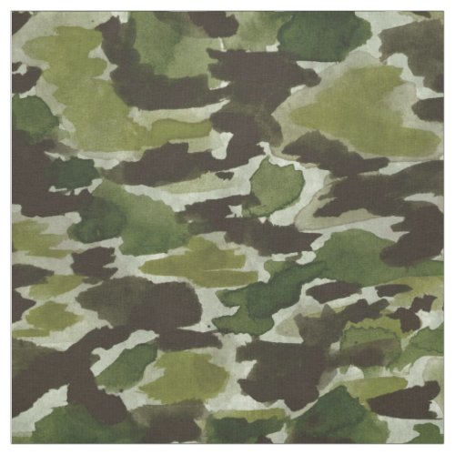 TACTICAL AF Army Green Camo Watercolor Fabric