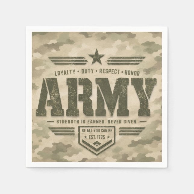 Tactical Army Design Napkins (Front)