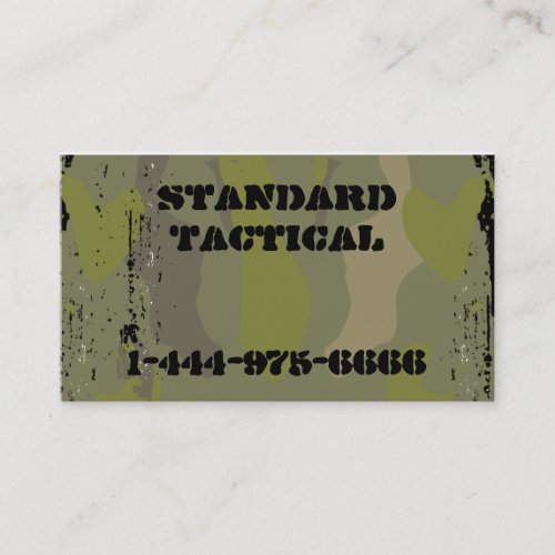 Tactical Camo Business Card Template