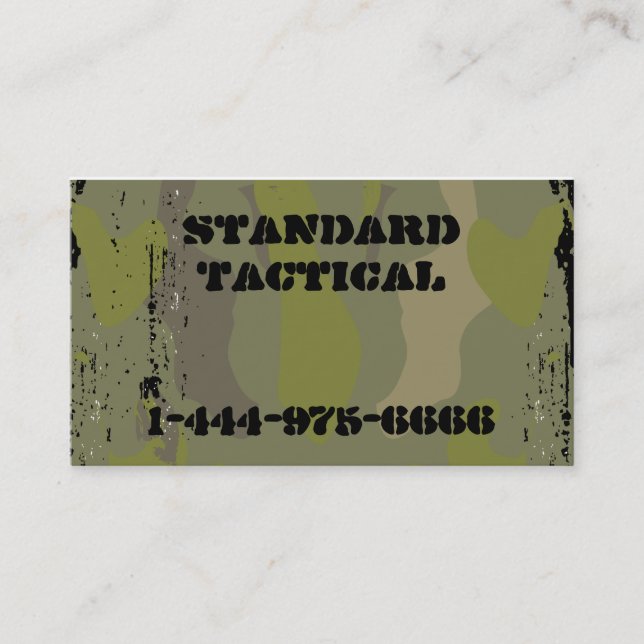 Tactical Camo Business Card (Front)