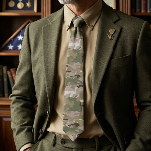 Tactical Camo Pattern Neck Tie