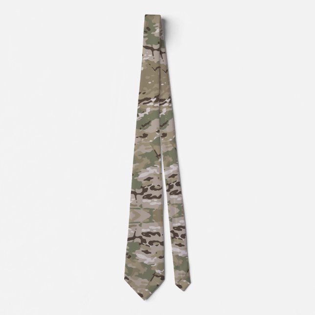 Tactical Camo Pattern Neck Tie (Front)