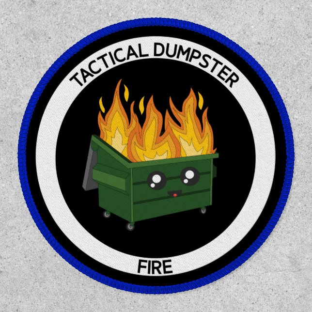 Tactical Dumpster Fire Round Morale Patch (Front)