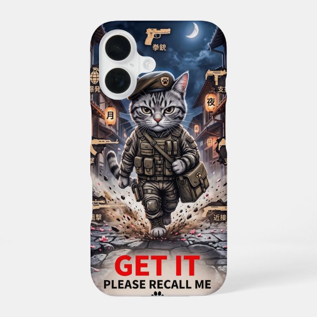 Tactical Gamer Cat Iphone Case (Back)
