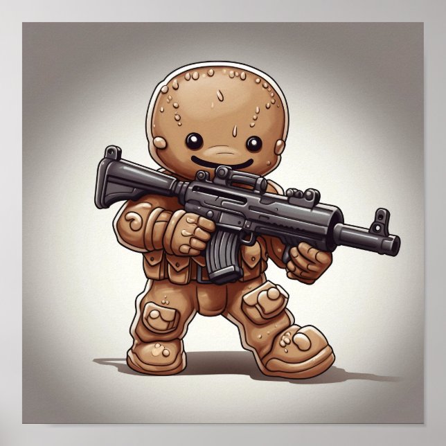 Tactical Gingerbread Man Poster (Front)
