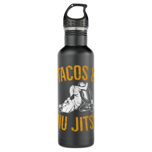 Tactical Hugging Tacos Jiu Jitsu Mixed Martial  Stainless Steel Water Bottle