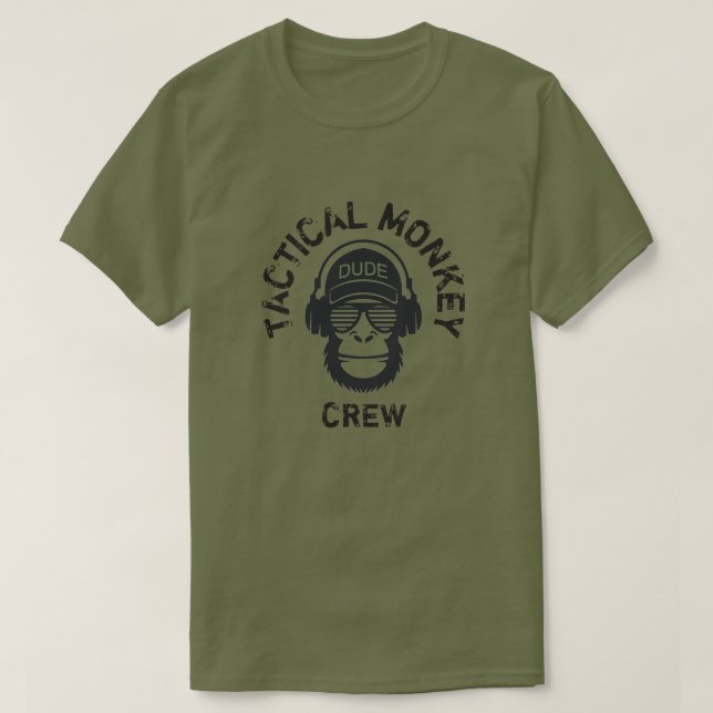 TACTICAL MONKEY CREW T-Shirt (Design Front)