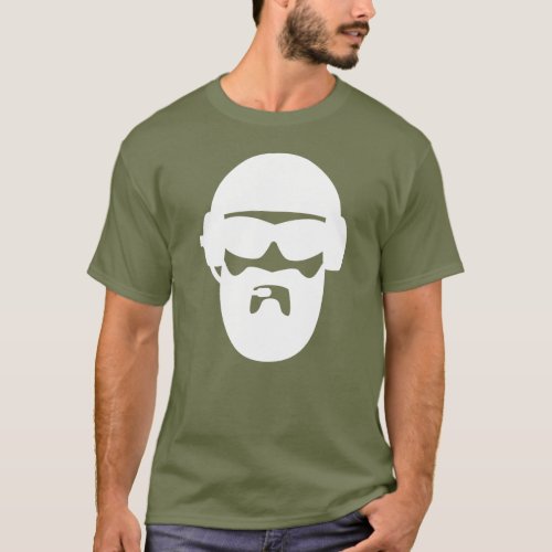 Tactical Operator Beard in White T_Shirt