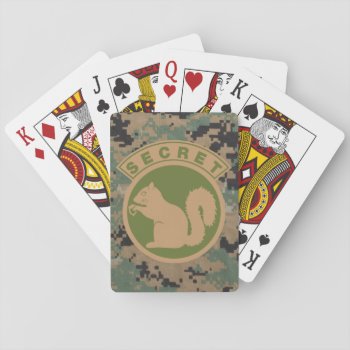 Tactical Secret Squirrel Playing Cards by TacticalTrunkMonkey at Zazzle