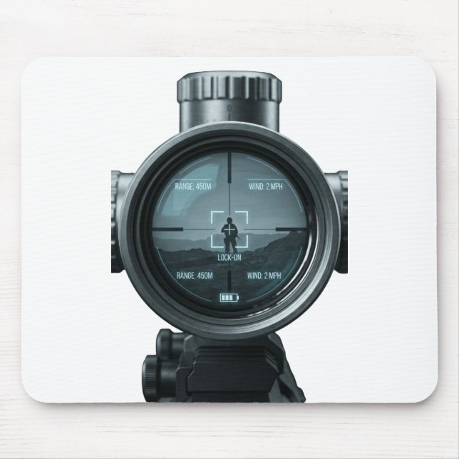 Tactical Sniper Scope FPS Gamer Graphic Mouse Pad (Front)