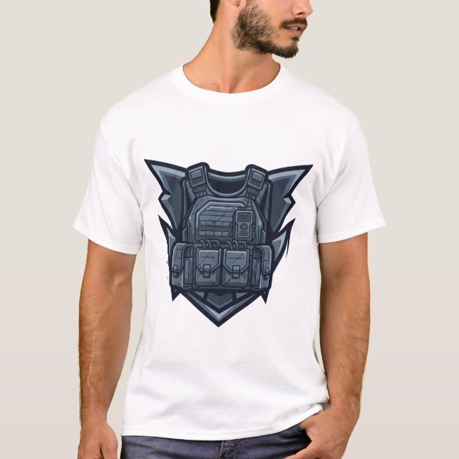 Tactical Soldier Chest Emblem T-Shirt (Front)