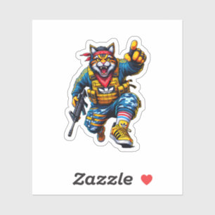  "Tactical Tabby – Armed & Furry" Sticker